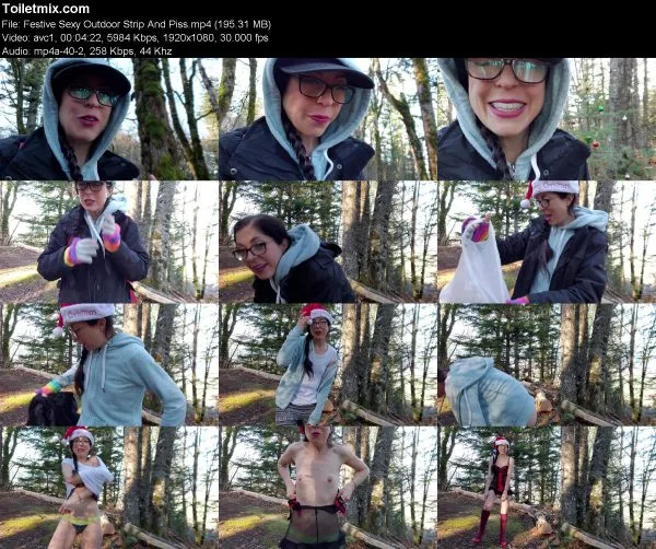 Festive Sexy Outdoor Strip And Piss