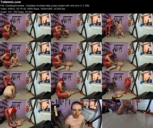 GoddessAndreea – Goddess Andreea fake pussy fucked with shit