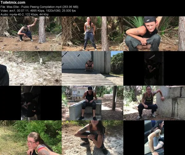 Miss Ellie – Public Peeing Compilation