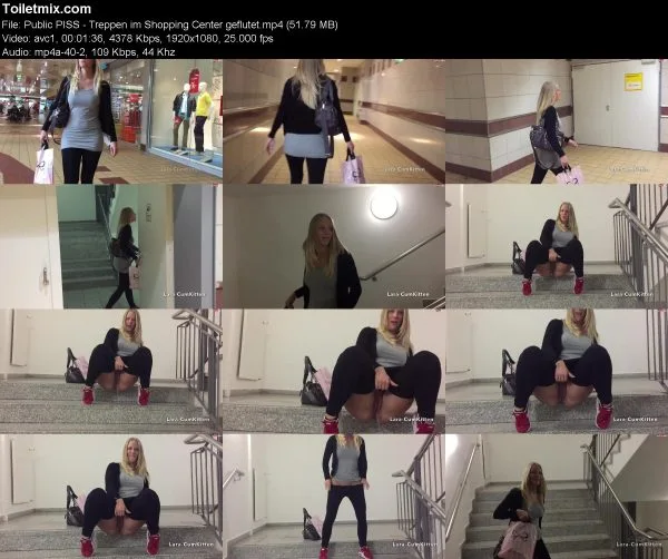 Public PISS – Treppen im Shopping Center geflutet