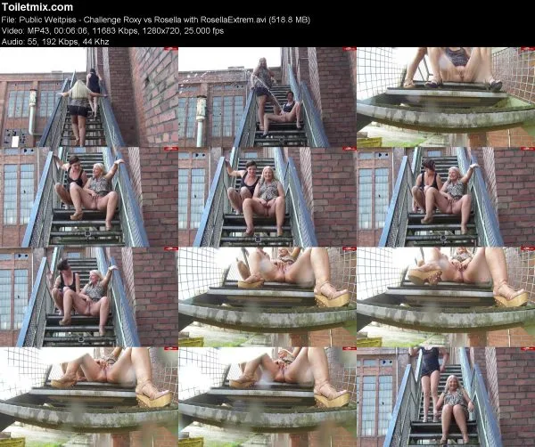 Public Weitpiss – Challenge Roxy vs Rosella with RosellaExtrem