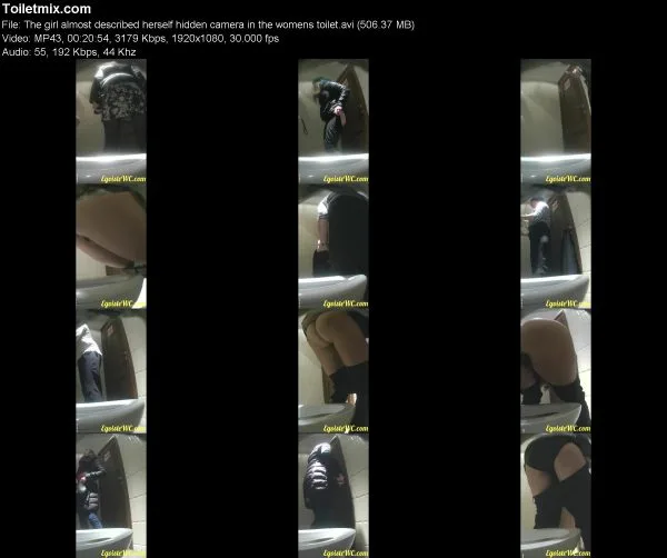 The girl almost described herself hidden camera in the womens toilet