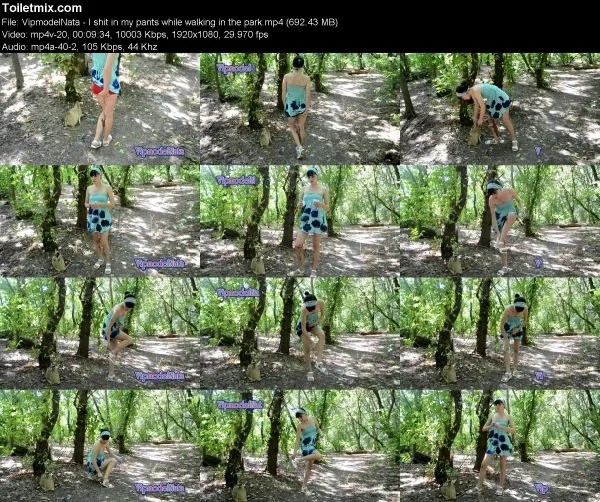 VipmodelNata – I shit in my pants while walking in the park