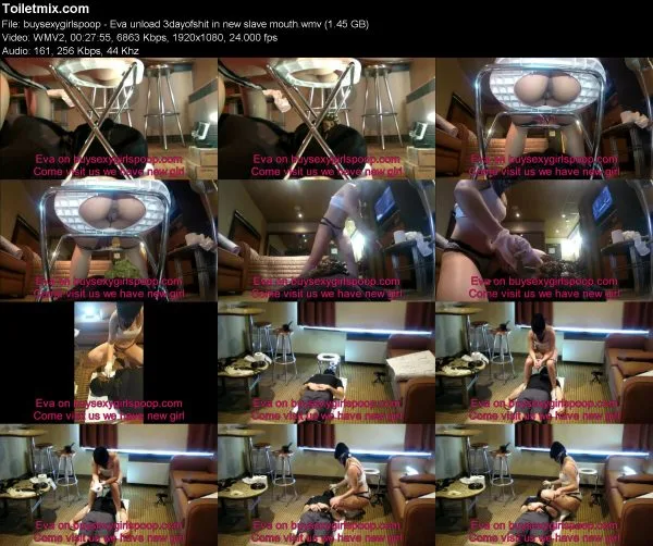 buysexygirlspoop – Eva unload 3dayofshit in new slave mouth