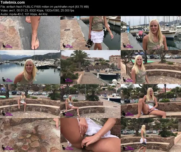 einfach frech PUBLIC PISS mitten im yachthafen