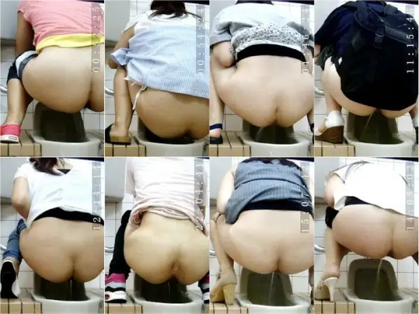 Hidden Toilet 無修正　和式トイレ3カメ盗撮（黄金の聖水�…