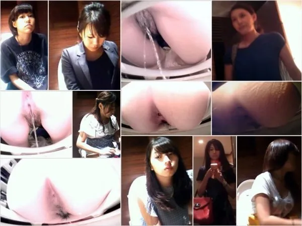 感動！美女達の中腰放水可愛いカメラ目線う Girls on the Toilet