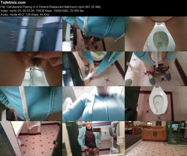 Candiecane Peeing In A Perkins Restaurant Bathroom