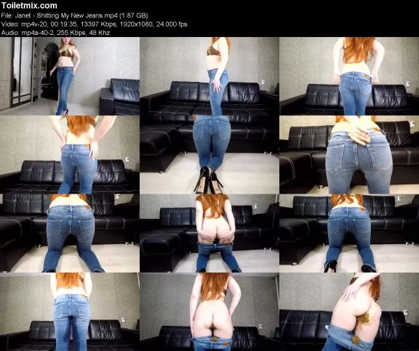 Janet – Shitting My New Jeans women scat videos, 2020