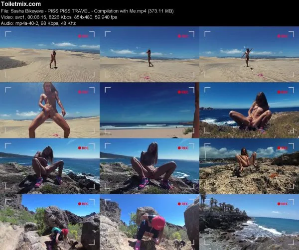 Sasha Bikeyeva – PISS PISS TRAVEL – Compilation with Me