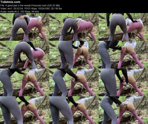 A good pee in the woods Produced