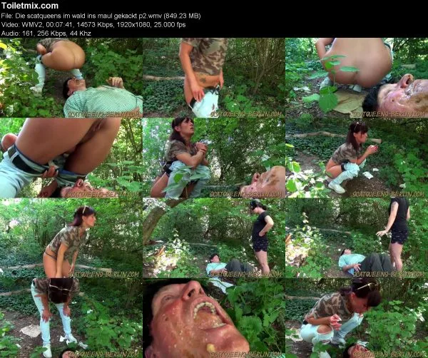 Die scatqueens im wald ins maul gekackt p2