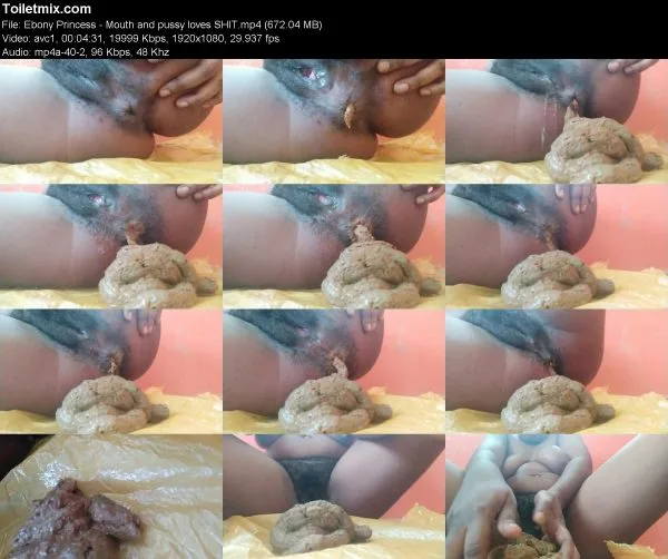 Ebony Princess – Mouth and pussy loves SHIT