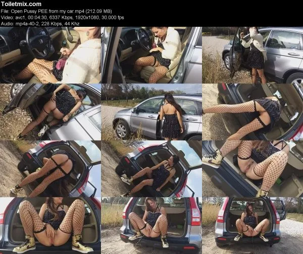 Open Pussy PEE from my car