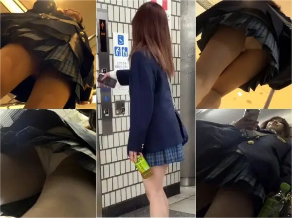 Upskirt Teens [4K]えちえちJK盗撮No.7#青チェ 原液J● 睡眠●