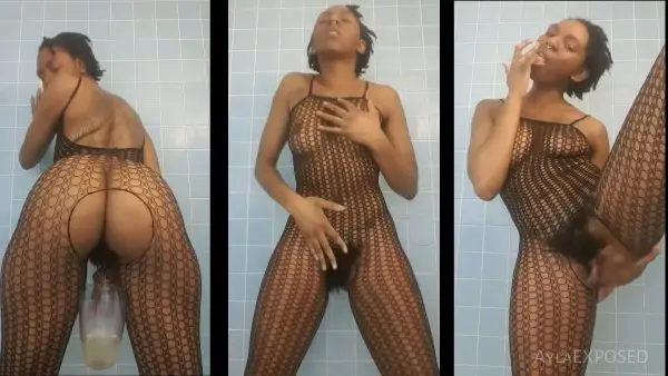Ayla – Stripping and Peeing in My Bodystocking