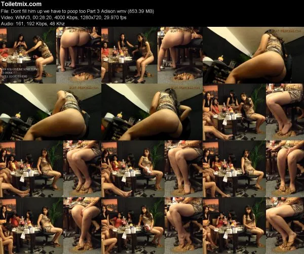 Dom-Princess – Dont fill him up we have to poop too Part 3 Adison