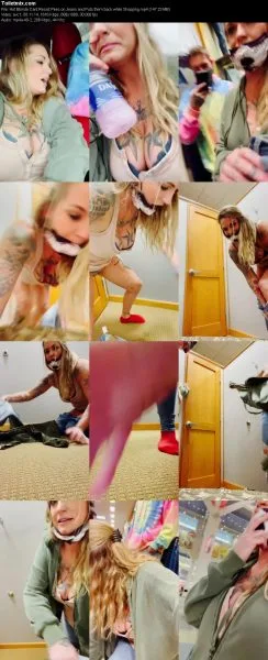 Hot Blonde Cant Resist Pees on Jeans and Puts them back while Shopping