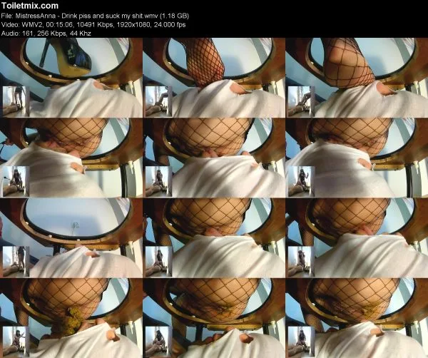 MistressAnna – Drink piss and suck my shit