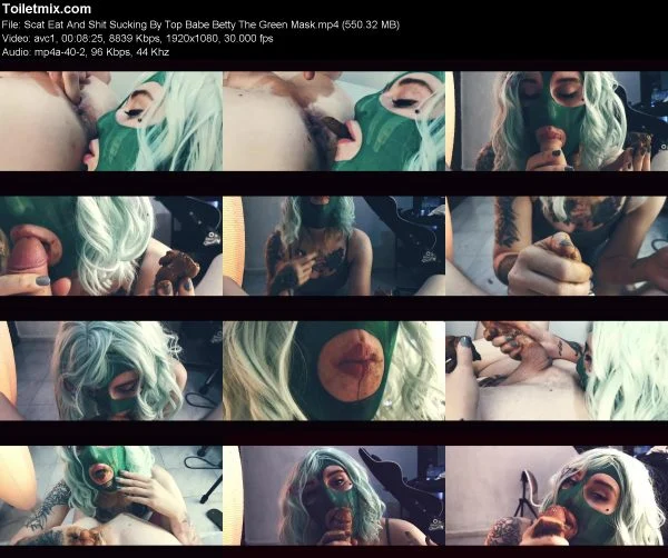 Scat Eat And Shit Sucking By Top Babe Betty The Green Mask