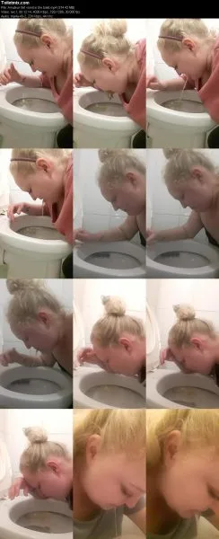 Amateur Girl vomit in the toilet