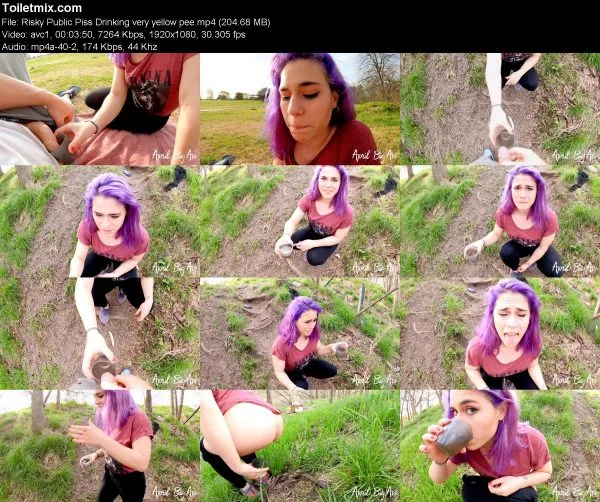Risky Public Piss Drinking very yellow pee
