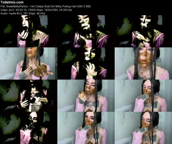 SweetBettyParlour – Hot Creepy Scat Girl Milky Puking