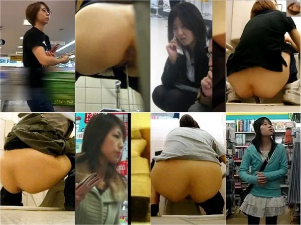 制服もアリ　和式後方かぶりつき撮り　11名 Toilet Voyeur