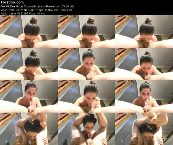 69 Deepthroat Cum in throat and Puke
