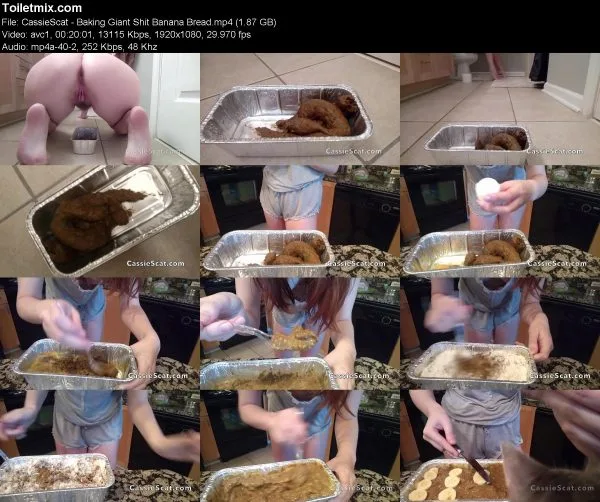 CassieScat – Baking Giant Shit Banana Bread