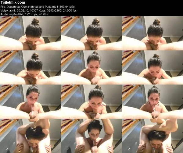 Deepthroat Cum in throat and Puke