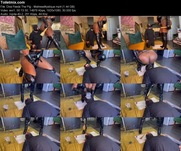 Diva Feeds The Pig – MistressMystique toilet slave, FullHD 2020