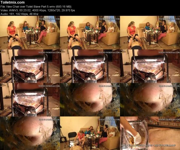 New Chair over Toilet Slave Part 5