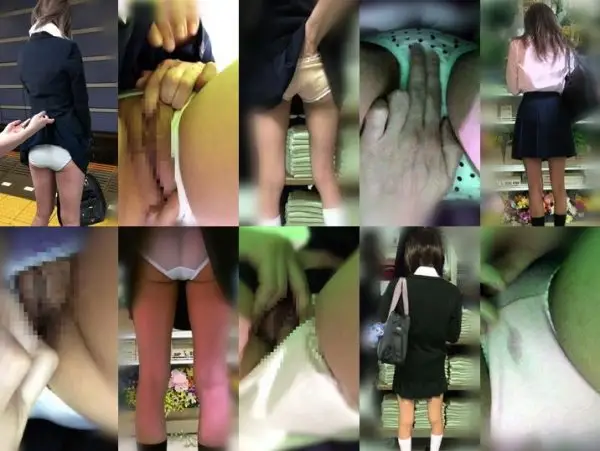 Gcolle 強制我慢痴漢 vol.45, 強制我慢痴漢 vol.39 Upskirt Teens Pants