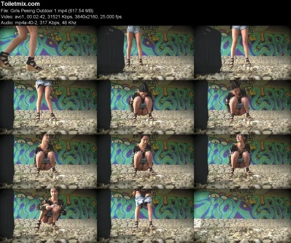Girls Peeing Outdoor 1