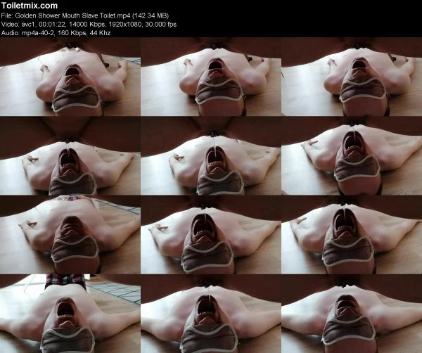 Golden Shower Mouth Slave Toilet