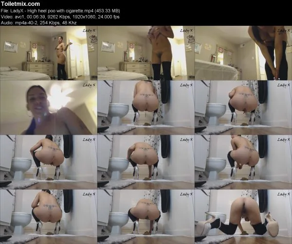 LadyX – High heel poo with cigarette