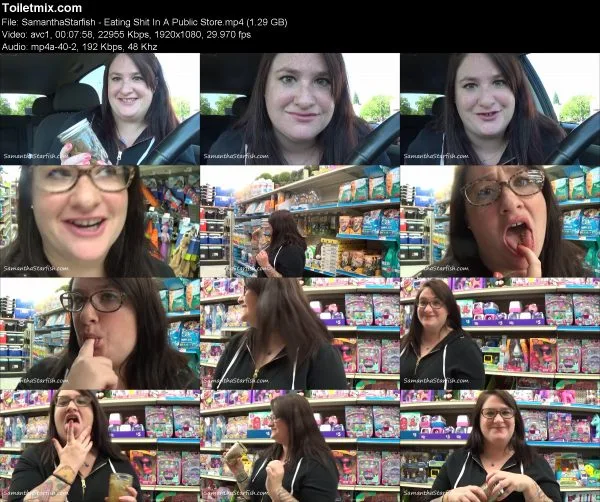SamanthaStarfish – Eating Shit In A Public Store