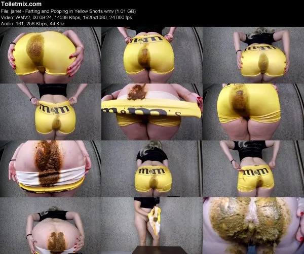 janet – Farting and Pooping in Yellow Shorts