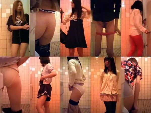 和式盗撮　20代から50代まで全10名中大2名うToilet Voyeur