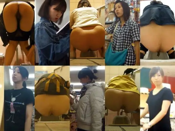 和式盗撮　20代から50代まで全10名中大2名うToilet Voyeur