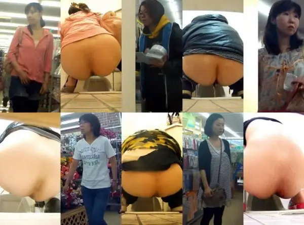 和式盗撮　20代から50代まで全10名中大2名うToilet Voyeur
