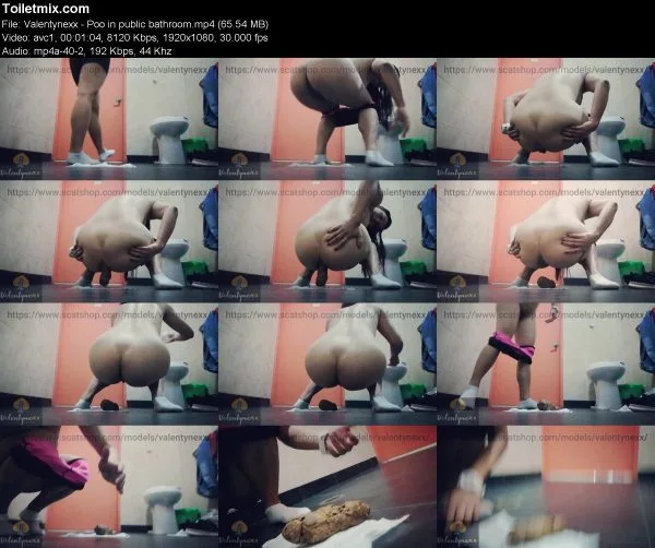 Valentynexx – Poo in public bathroom