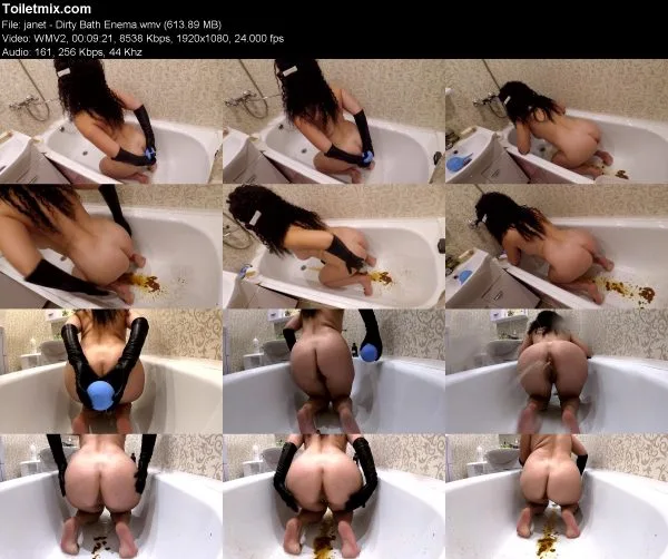 janet – Dirty Bath Enema