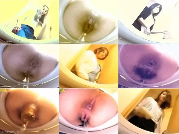 モデル体型美女正対丸出しスリム巨乳美女も Girls on the Toilet