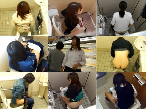 Girls on the Toilet 女性の恥ずかしい正面和式トイレ