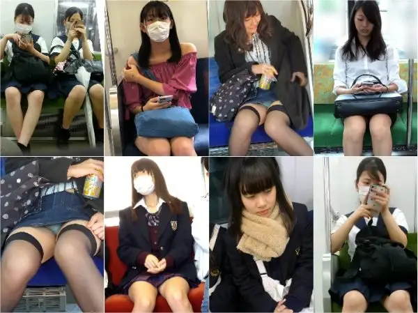 Metro Upskirt J対面電車　4, 長身美人JDへの対面パンチラ撮…