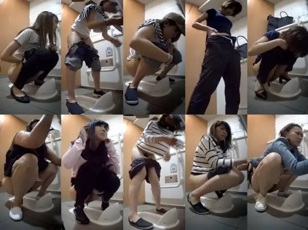 (無.最新作) トイレ盗撮.股を開いてオシッコ