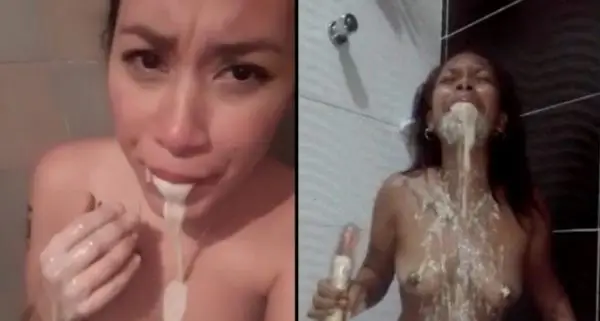 Girls puking bathroom