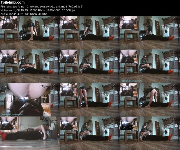 Mistress Anna – Chew and swallow ALL shit
